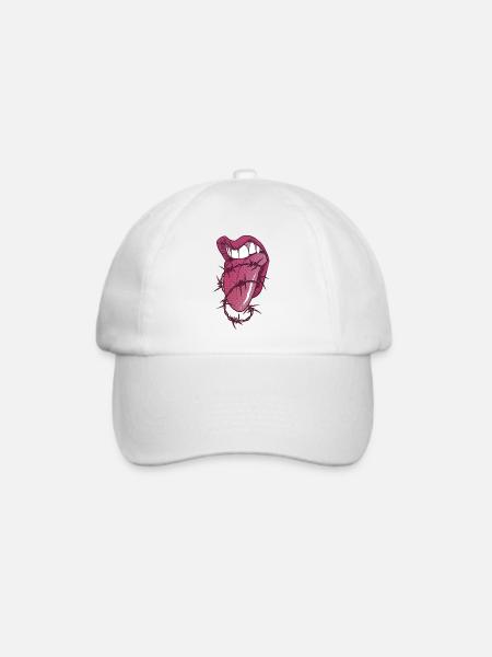 tounge - Baseballkappe - Weiß/Weiß