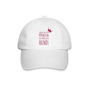 Prinz Hund - Baseballkappe - Weiß/Weiß - Vorne