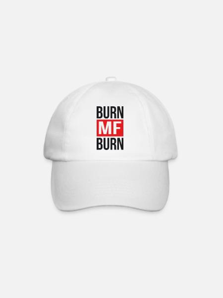 Burn MF Burn - Baseballkappe - Weiß/Weiß