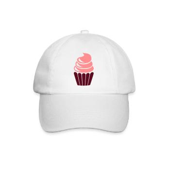cupcake - Baseballkappe - Weiß/Weiß - Vorne