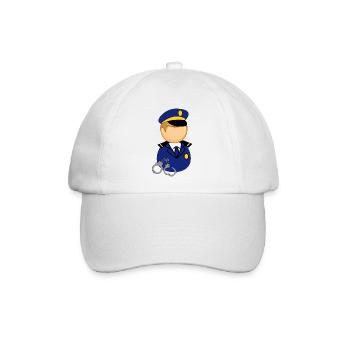 Polizist - Baseballkappe - Weiß/Weiß - Vorne