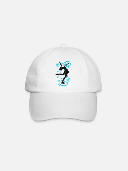 Eiskunstlauf Schlittschuhlauf Eis Figuren Tanz - Baseballkappe - Weiß/Weiß
