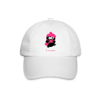 Eine Eule // Frosteule - Baseballkappe - Weiß/Weiß - Vorne