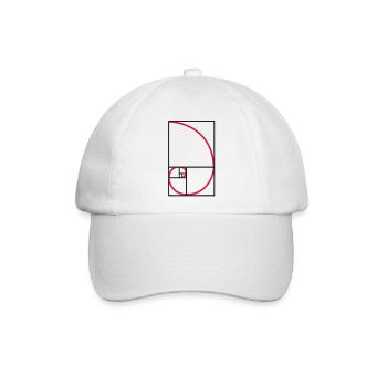 Fibonacci Kurve goldener Schnitt Art - Baseballkappe - Weiß/Weiß - Vorne
