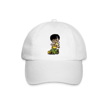 Vintage b-boy - Baseballkappe - Weiß/Weiß - Vorne