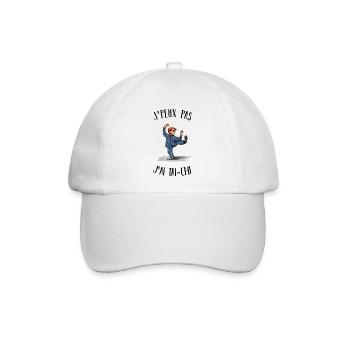Ich kann nicht Tai Chi haben - Baseballkappe - Weiß/Weiß - Vorne