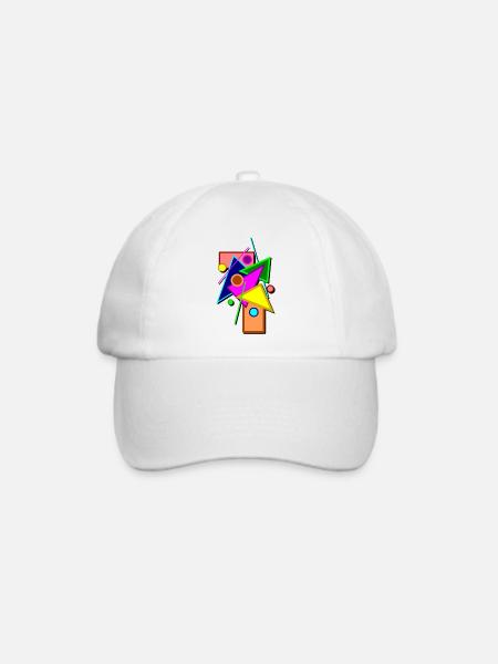 Geometrie - Baseballkappe - Weiß/Weiß