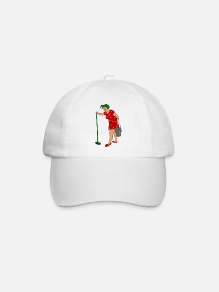 putzfrau arbeit hausfrau - Baseballkappe - Weiß/Weiß