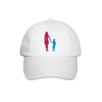 sohn mutter muttertag mama und junge muttertag kin - Baseballkappe - Weiß/Weiß - Vorne