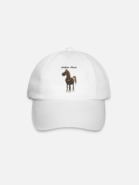 Verträumtes Araber Pferd - Araber - Baseballkappe - Weiß/Weiß