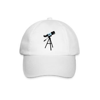 Teleskop, Astronomie - Baseballkappe - Weiß/Weiß - Vorne