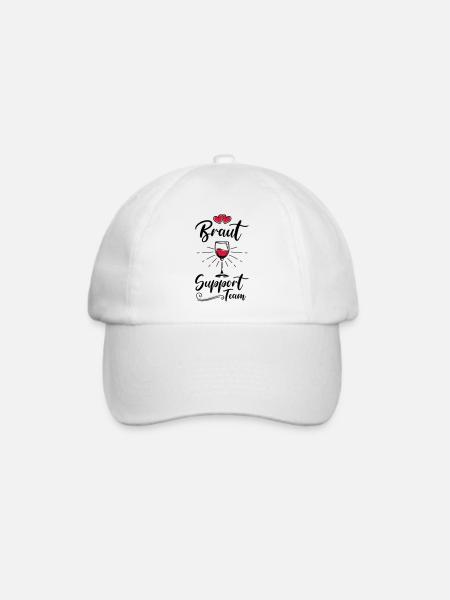 braut support team wein - Baseballkappe - Weiß/Weiß