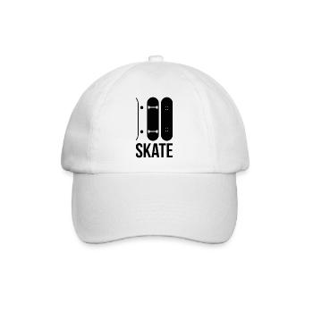Skateboard SKATE - Baseballkappe - Weiß/Weiß - Vorne