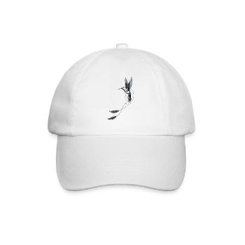 Geometrie der Kolibri-Federn - Baseballkappe - Weiß/Weiß - Vorne