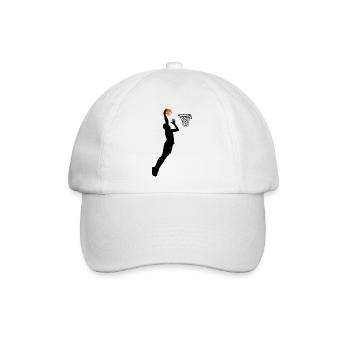 Basketball Player Basketballer Basketball Sport - Baseballkappe - Weiß/Weiß - Vorne