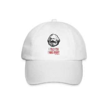 Capitalism Geschenk Karl Marx Marxismus Chemnitz - Baseballkappe - Weiß/Weiß - Vorne
