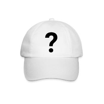 Fragezeichen - Baseballkappe - Weiß/Weiß - Vorne