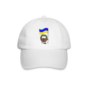 Schnabelobst Solidarität mit Ukraine - Baseballkappe - Weiß/Weiß - Vorne
