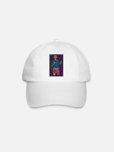 FußballMulticolor - Baseballkappe - Weiß/Weiß
