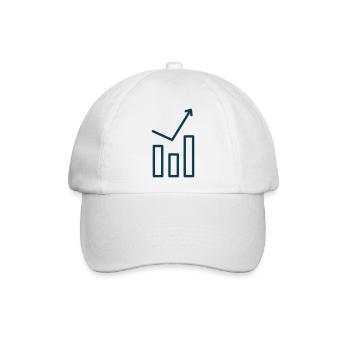 Aufschwung Konjunktur | Aufwärts Trend | Vector - Baseballkappe - Weiß/Weiß - Vorne