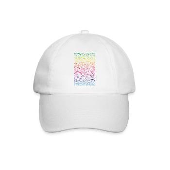 Paragliders Verlauf Regenbogen - Baseballkappe - Weiß/Weiß - Vorne