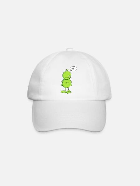 Lustiger Nö Frosch I Nein Statement - Baseballkappe - Weiß/Weiß