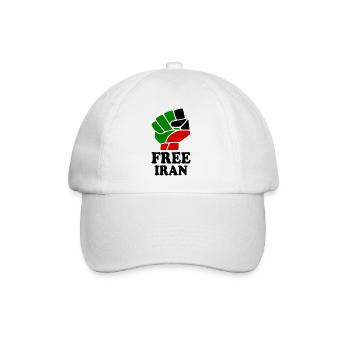 Free iran - Baseballkappe - Weiß/Weiß - Vorne