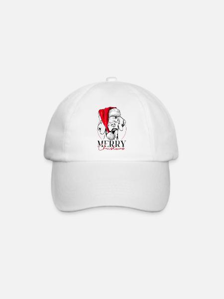 Santa MAGYAR VIZSLA Merry Christmas Hunde Wilsigns - Baseballkappe - Weiß/Weiß