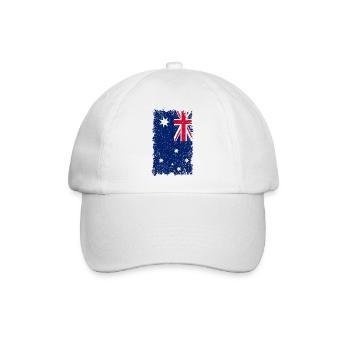 Australien Flagge - Baseballkappe - Weiß/Weiß - Vorne