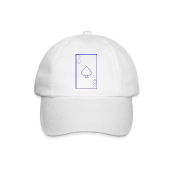 Pik Ass - Baseballkappe - Weiß/Weiß - Vorne