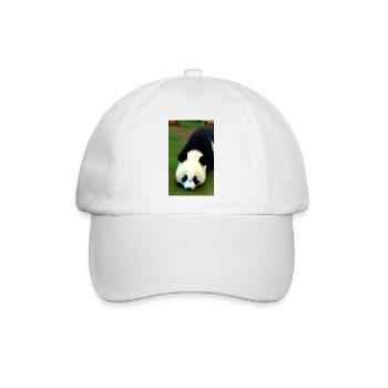 Panda coole Porträtzeichnung Nahaufnahme cool - Baseballkappe - Weiß/Weiß - Vorne