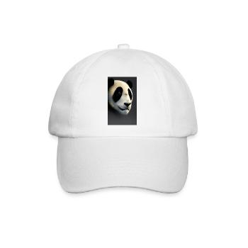 Panda coole Porträtzeichnung Nahaufnahme cool - Baseballkappe - Weiß/Weiß - Vorne