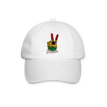 Ghana Ghanaer Flagge Stolz Stern Liebe I Geschenk - Baseballkappe - Weiß/Weiß - Vorne
