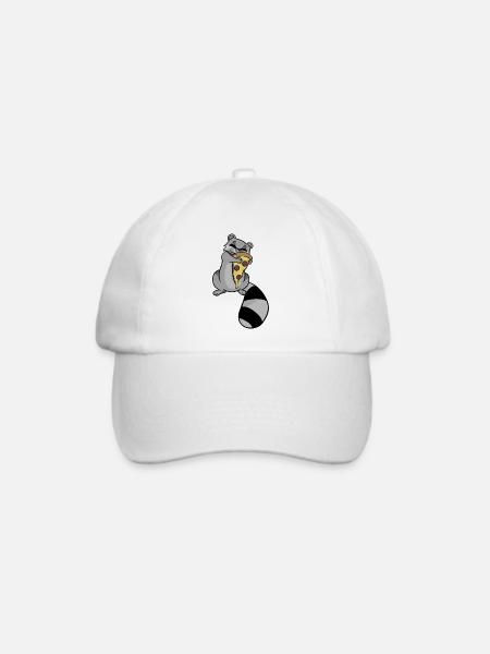 Waschbär, Sketchlu, Shirt, Süß, Tiere, Kinder - Baseballkappe - Weiß/Weiß