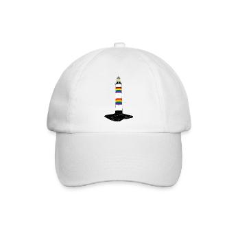 LGBT-Leuchtturm - Baseballkappe - Weiß/Weiß - Vorne