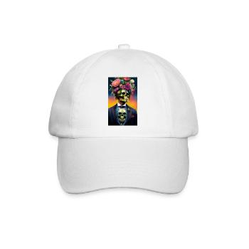 ARTWORK Flower Skull - Baseballkappe - Weiß/Weiß - Vorne