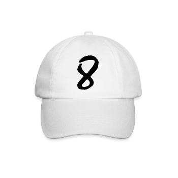 8 - Baseballkappe - Weiß/Weiß - Vorne