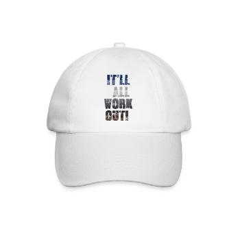 Es wird alles klappen - Baseballkappe - Weiß/Weiß - Vorne