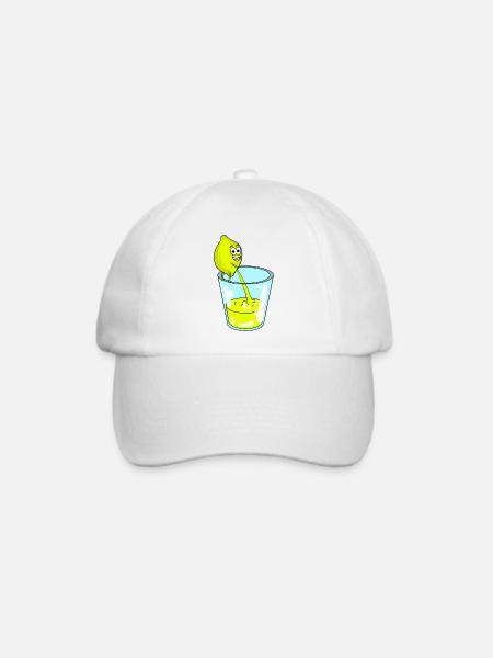Zitrone - Baseballkappe - Weiß/Weiß