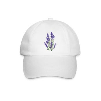 Lavendel - Baseballkappe - Weiß/Weiß - Vorne