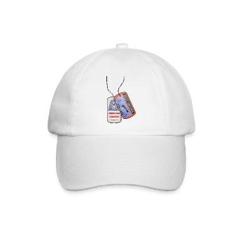 Erkennungsmarke WEST VIRGINIA Fingerabdruck USA - Baseballkappe - Weiß/Weiß - Vorne
