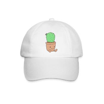 Süßer Kaktus - Baseballkappe - Weiß/Weiß - Vorne