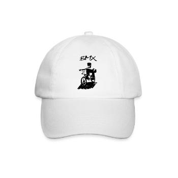 BMX-Rennen - Baseballkappe - Weiß/Weiß - Vorne