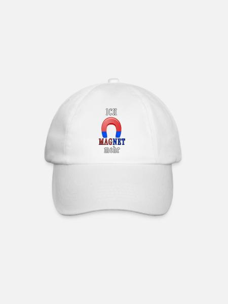 Ich magnet - Baseballkappe - Weiß/Weiß