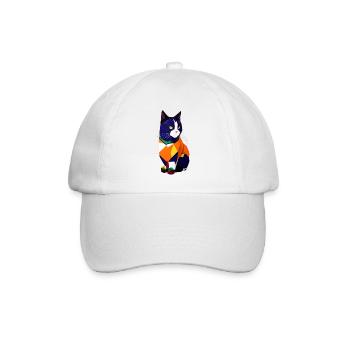 Die Katze im Pullover - Baseballkappe - Weiß/Weiß - Vorne