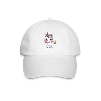 Licorne Einhorn Kawaii - Baseballkappe - Weiß/Weiß - Vorne