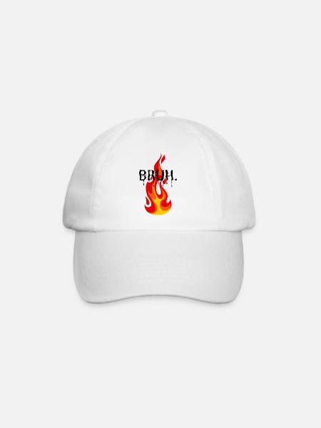 Vibrierende Flamme für dynamische Outfits - Baseballkappe - Weiß/Weiß