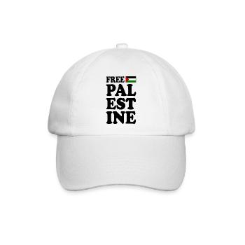 Free palestine - Baseballkappe - Weiß/Weiß - Vorne