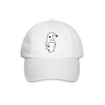 Harlekin - Baseballkappe - Weiß/Weiß - Vorne