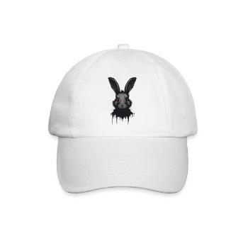 Dunkler Hase - Baseballkappe - Weiß/Weiß - Vorne